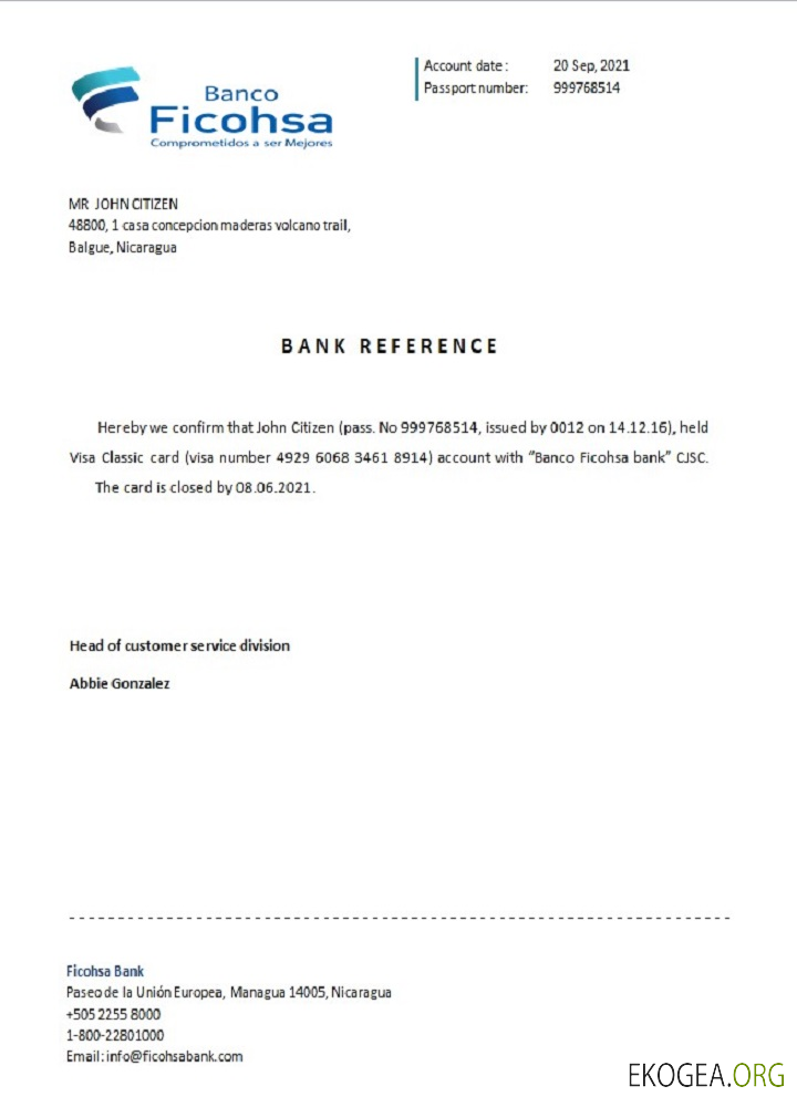 Référence Nicaragua , Ficohsa , closure